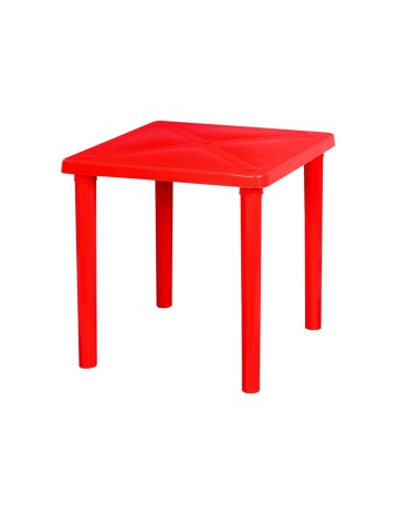 Mesa clásica cuadrada roja